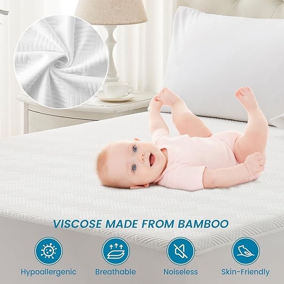 Queen Size Waterproof Bamboo Mattress Protector - Picture 5 of 8